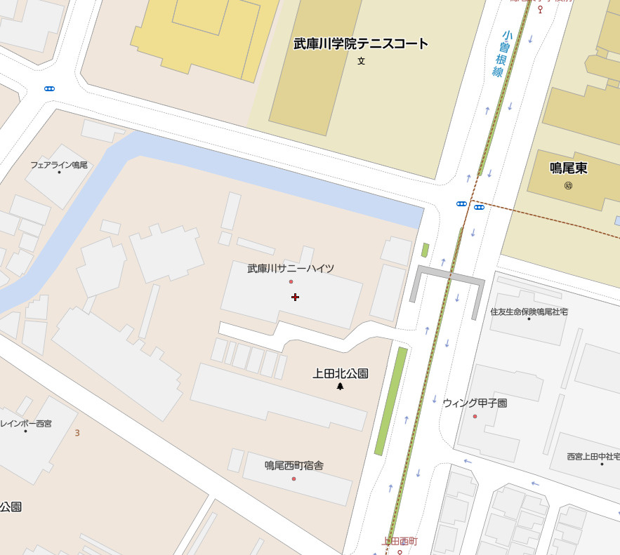 武庫川サニーハイツの地図