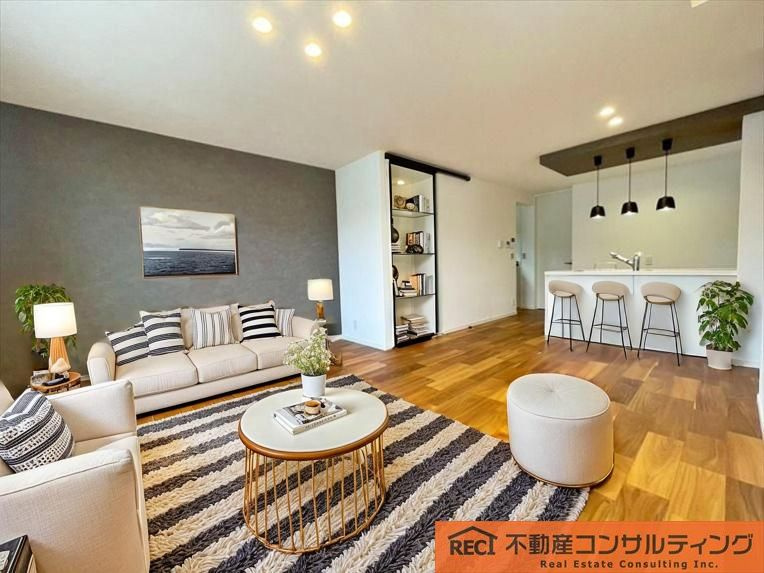 神戸市灘区薬師通4丁目　新築戸建　2号地の居間・リビング