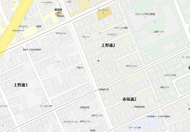 神戸市灘区上野通2丁目　中古戸建の地図