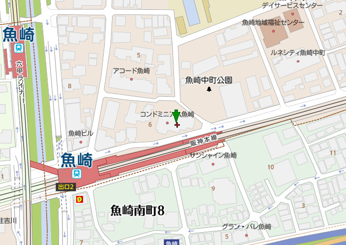 コンドミニアム魚崎の地図