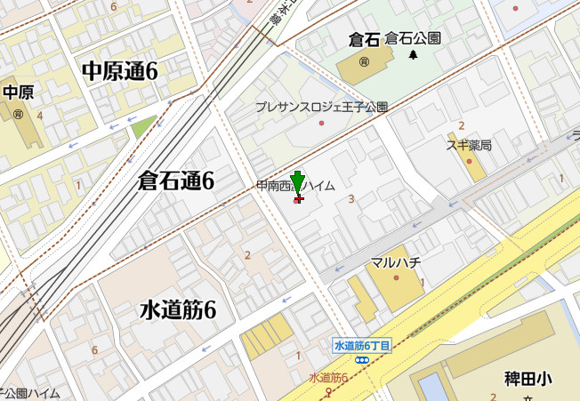 甲南西灘ハイムの地図