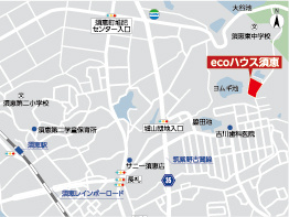 ecoハウス須恵(ｷｭｰｽﾞｽｸｴｱ須恵ｲｰｽﾄｶﾞｰﾃﾞﾝ10号地)の地図