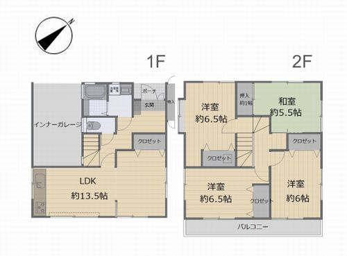 【間取り】 | 【仲介手数料０円】綾瀬市落合南9丁目　中古一戸建て | 【仲介手数料０円】綾瀬市落合南9丁目　中古一戸建て
