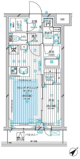 シティインデックス行徳テラスコートの間取り