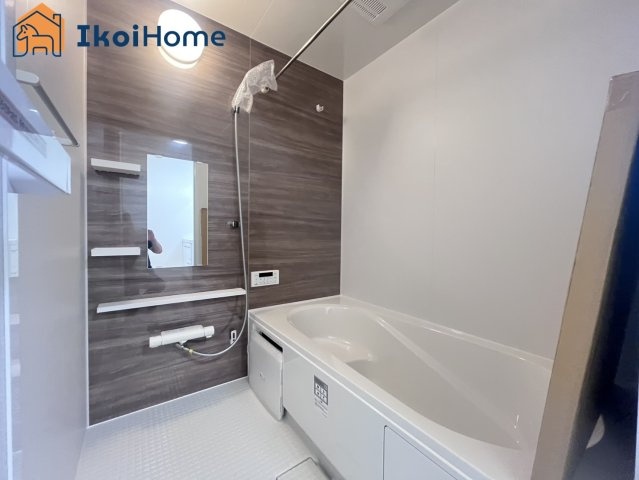 明石市朝霧山手町　新築戸建　全2棟　1号地の浴室|【ホームページに現地動画掲載中】●年中無休：当日予約可●1坪タイプの広々したユニットバスになります。