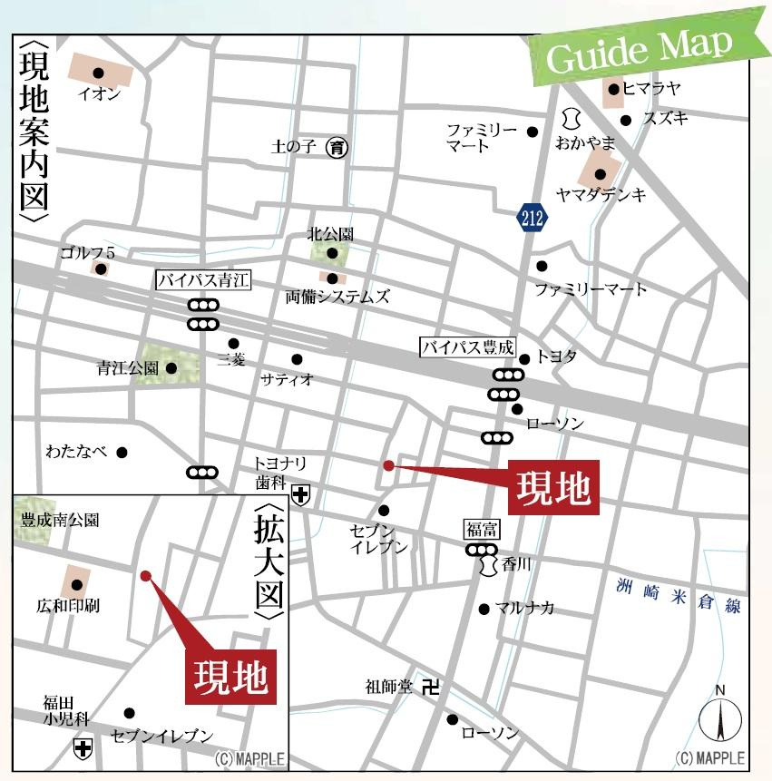 リーブルガーデン　岡山市南区豊成【仲介手数料無料】の地図