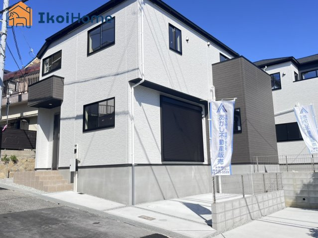 明石市朝霧山手町　新築戸建　全2棟　2号地の前面道路含む現地写真|【ホームページに現地動画掲載中】●年中無休：当日予約可●徒歩圏内の生活施設が多々あります。