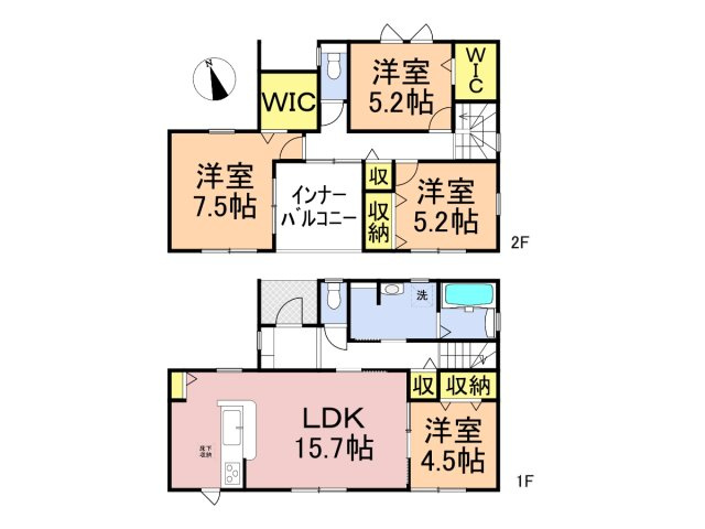 リーブルガーデン　岐阜市手力町第２　全２区画分譲の間取り|■１号棟　■ヤマダ不動産　株式会社リライフ　
■夢のマイホーム購入をフルサポートします！