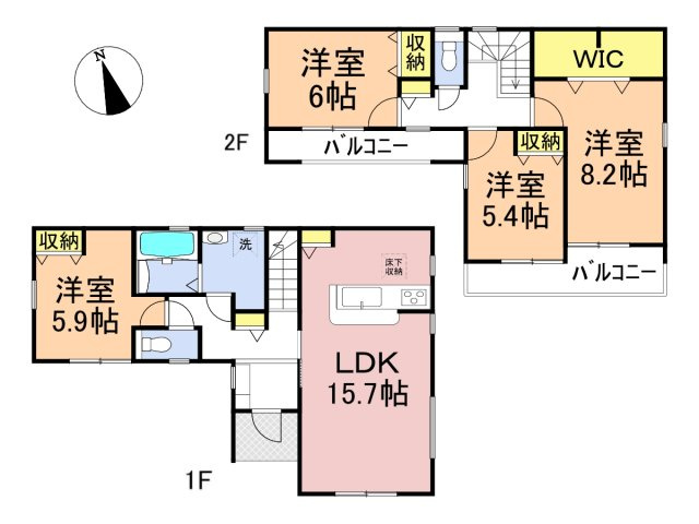 【商談中】リーブルガーデン　岐阜市手力町第２　全２区画分譲の間取り|■２号棟　■ヤマダ不動産　株式会社リライフ　
■夢のマイホーム購入をフルサポートします！