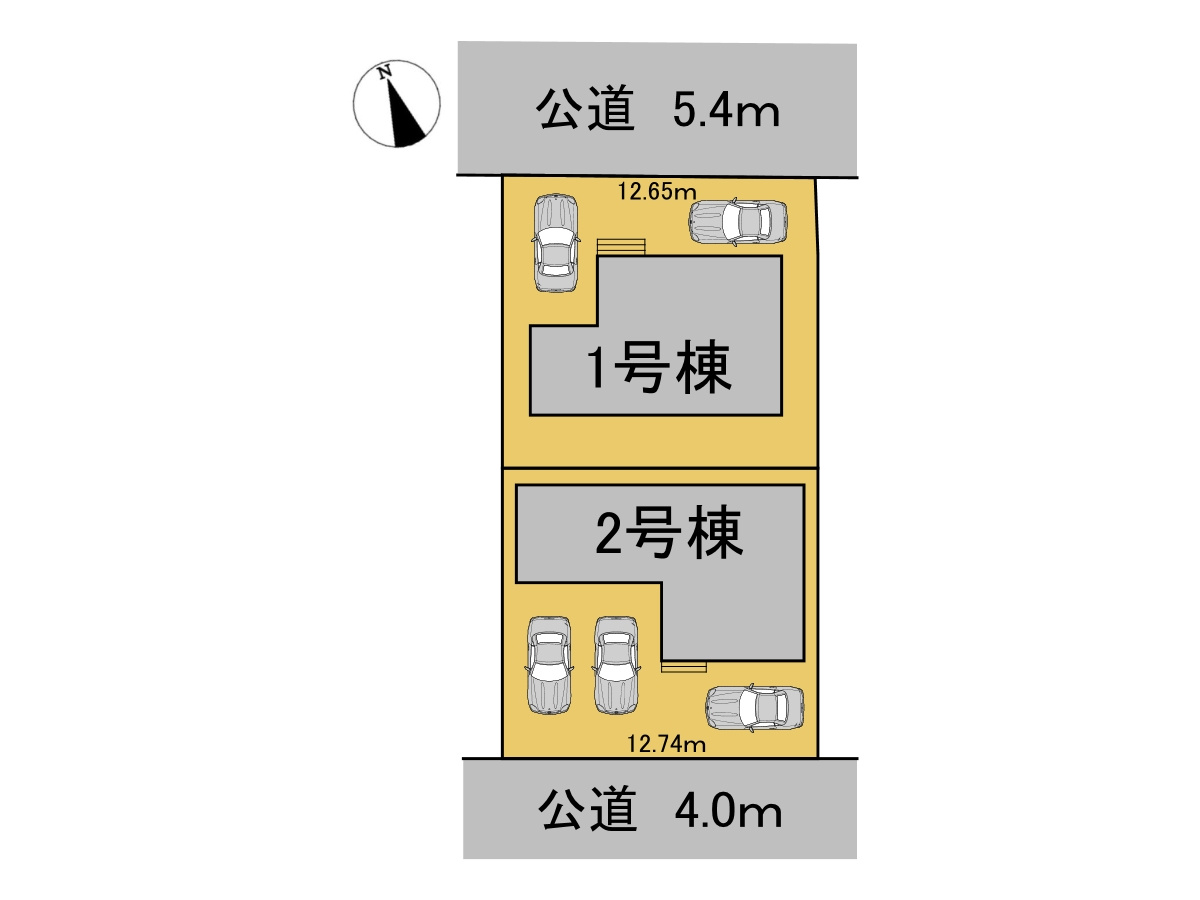 【商談中】リーブルガーデン　岐阜市手力町第２　全２区画分譲の区画図|■区画図
■YAMADA電機の　ヤマダ不動産　株式会社リライフ　
いつでもお問合わせ下さい。