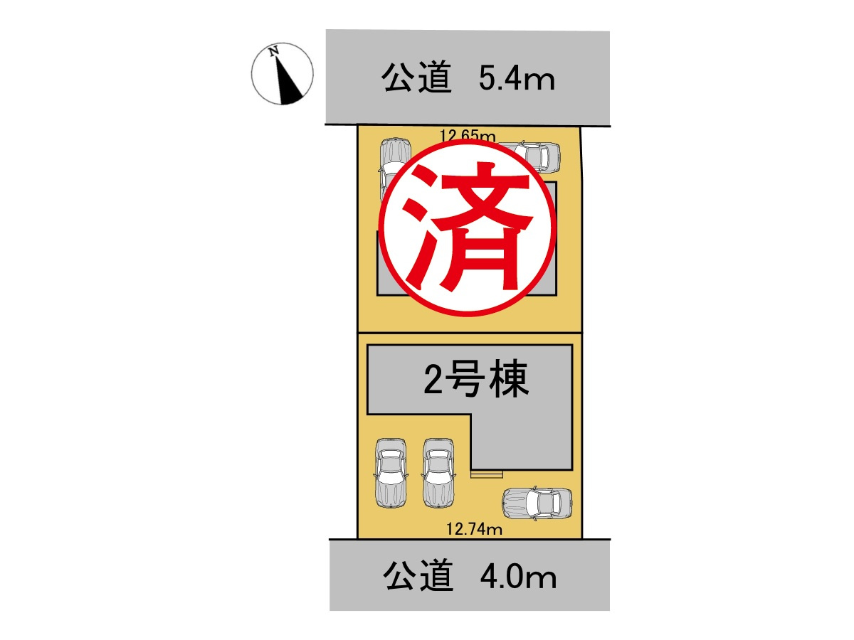 【商談中】リーブルガーデン　岐阜市手力町第２　全２区画分譲の区画図|■区画図
■YAMADA電機の　ヤマダ不動産　株式会社リライフ　
いつでもお問合わせ下さい。
