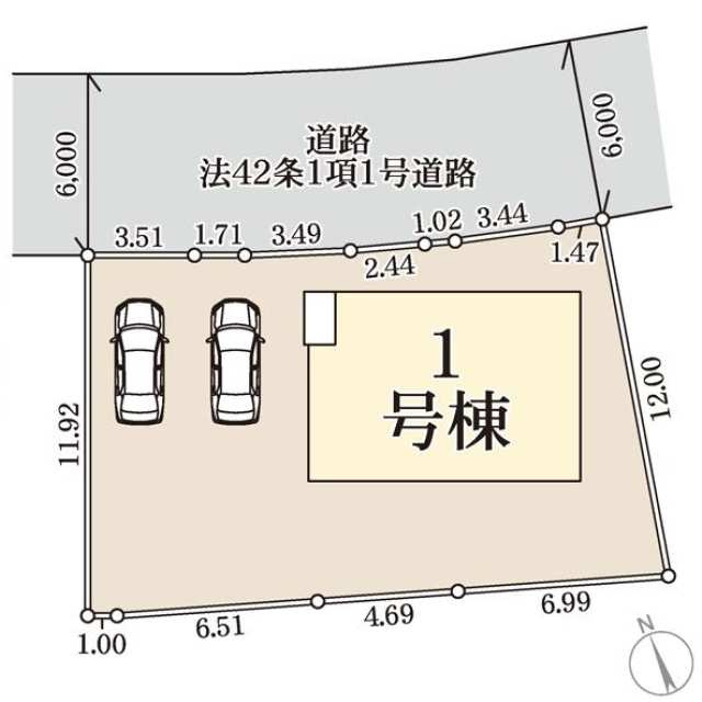 リーブルガーデン第１小山城西　新築一戸建ての区画図