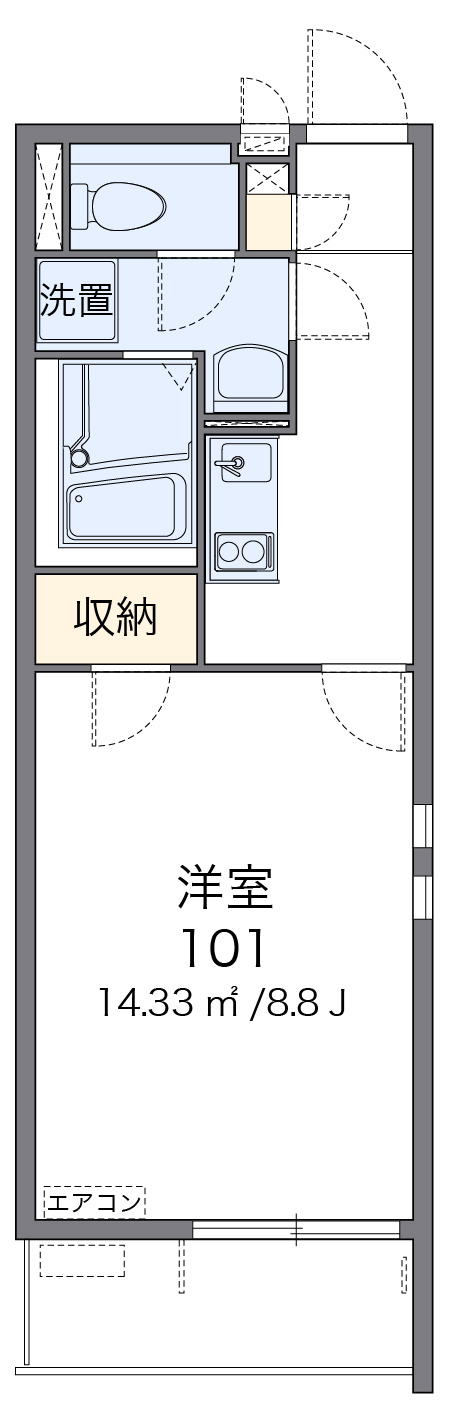 クレイノ神立ステーションテラスの間取り
