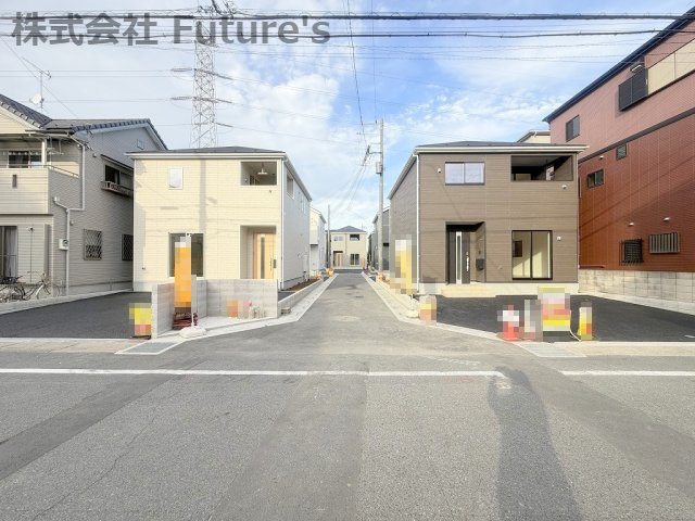 三郷市戸ケ崎3丁目　新築戸建　全7棟　1号棟の前面道路含む現地写真|前面道路含む現地写真です。