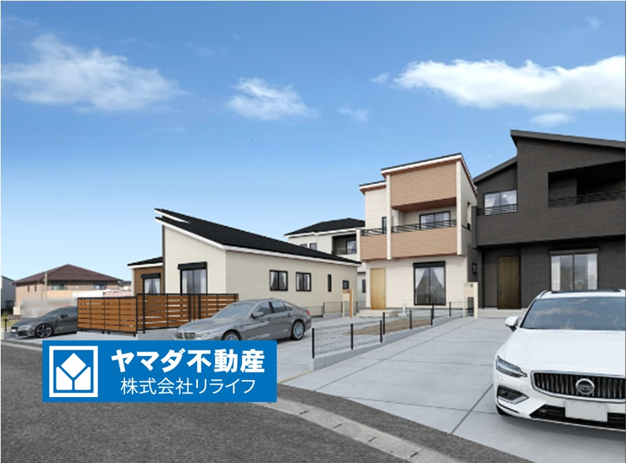 ブルーミングガーデン　江南市江森町西　全4区画分譲の外観：施工例|■1号棟
■YAMADA電機の　ヤマダ不動産　株式会社リライフ　一宮店■
【長期優良住宅認定】仕様のおうち！
東栄住宅の家は、全棟「耐震等級３級」「設計・住宅性能評価書取得」で信頼の高い住宅です。