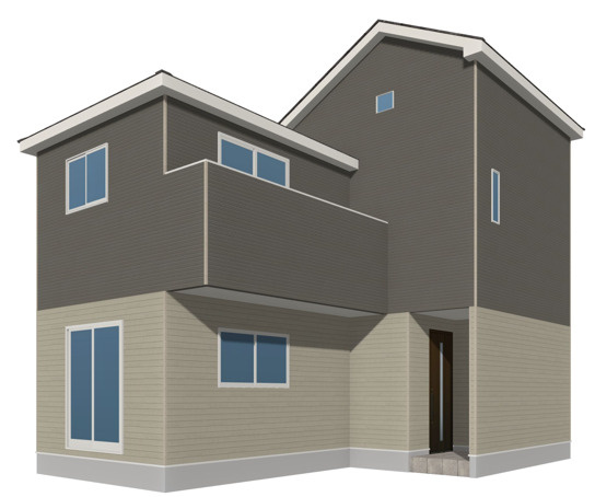 仲介手数料不要　クレイドルガーデン東区八反田第６【託麻西、西原小・西原、東部中】の外観パース|外観パースです