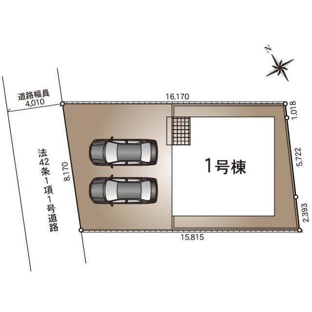 クレイドルガーデン小山市東間々田第８　新築一戸建ての区画図
