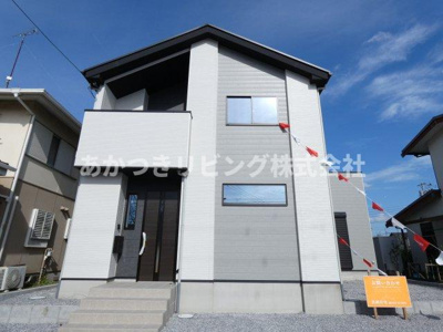 【外観】 | 真岡市亀山22期 | 閑静な住宅街に経済的な都市ガス新築物件が完成しました♪