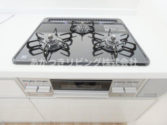 【その他】 | 真岡市亀山22期 | 同時調理可能♪3口ビルトインコンロ♪