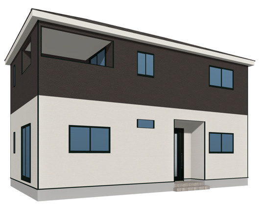 仲介手〇料不要　クレイドルガーデン北区梶尾町第９【北部東小・北部中】の外観パース|外観パースです