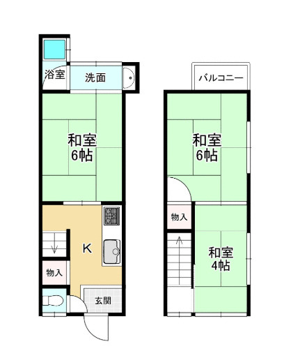 【間取り】 | 【オーナーチェンジ】大亀谷万帖敷町テラスハウス