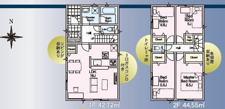 仲介手数料不要　クレイドルガーデン北区池田第２【高平台小・京陵中】の間取り