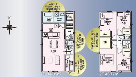仲介手〇料不要　クレイドルガーデン北区池田第２【高平台小・京陵中】の間取り