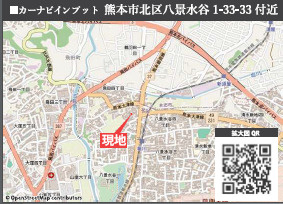 仲介手数料不要　KEIAIスターTERRACE北区八景水谷2期【城北小・清水中】の地図|カーナビ➡北区八景水谷1-33-33付近