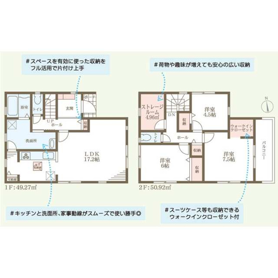 【間取り】 | 加古郡播磨町宮西3期（全1棟）新築 | 3SLDK+WICです。