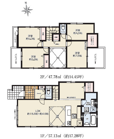 仲介手数料不要　KEIAIスターGRACE菊池郡菊陽町５期【菊陽中部小・菊陽中】の間取り
