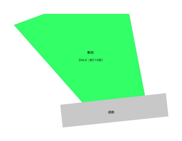 生駒市北新町戸建ての区画図