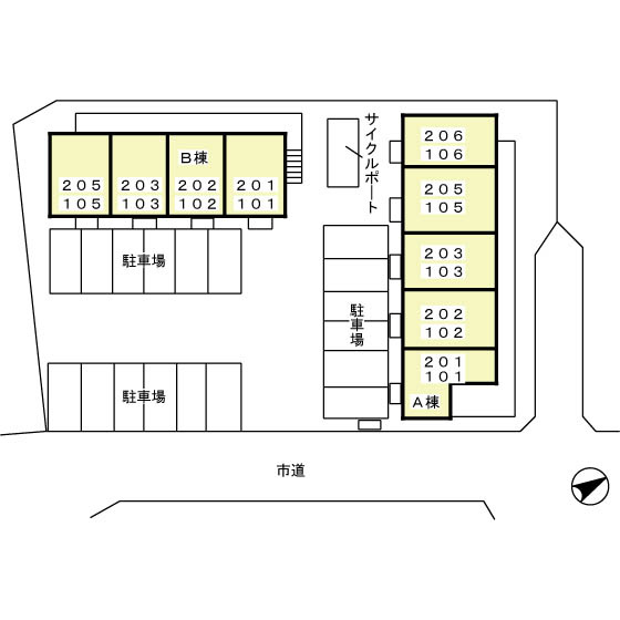 アルバ Ｂの区画図