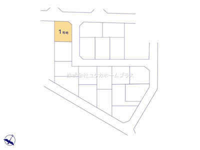 【区画図】 | 立川市砂川町4丁目　売地　【全18区画】