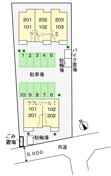 ラフレシールⅡの区画図