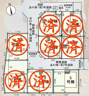 【区画図】 | 郡山市富久山町福原新築一戸建て8棟