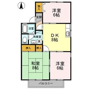 サンビレッジ Bの間取り
