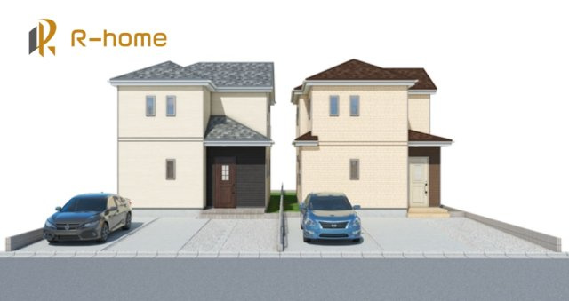 ひたちなか市牛久保2丁目　新築戸建て　A号棟の外観|近隣の同仕様完成物件をご見学いただけます♪