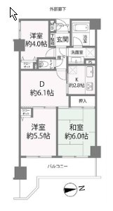 コスモ金町ガーデンコートの間取り