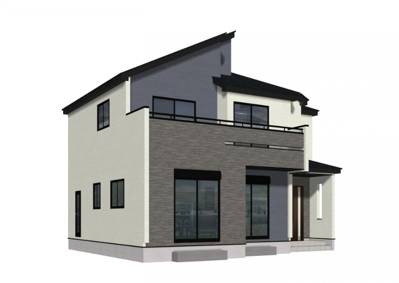 ブルーミングガーデン  水戸市姫子1丁目　限定1棟！の完成予想図|洗練された外観。自慢の我が家になりそうですね。同メーカー完成物件の内覧可能です。お気軽にお問い合わせください。