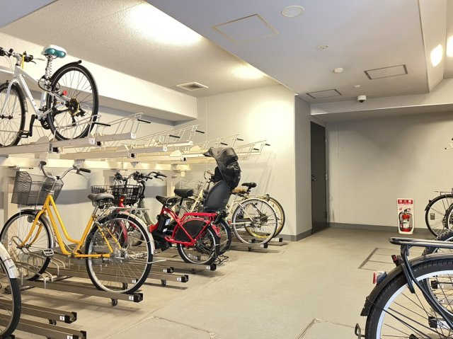 ミルーナヒルズ金町の駐輪場