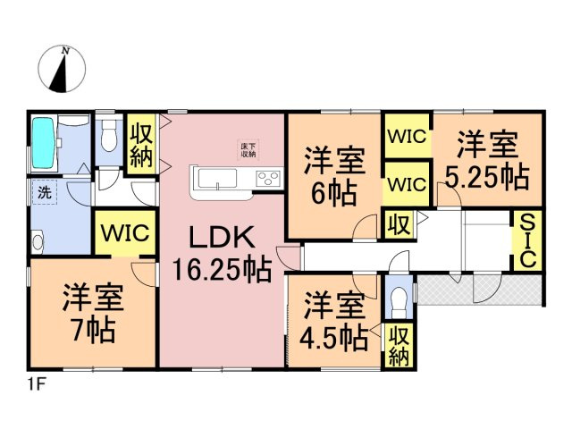 【商談中】リーブルガーデン　瑞穂市唐栗第２　全１区画分譲の間取り|■１号棟　■ヤマダ不動産　株式会社リライフ　
■夢のマイホーム購入をフルサポートします！