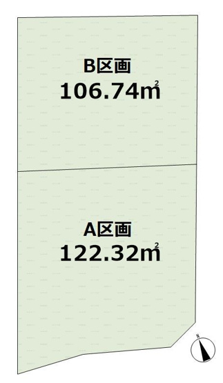 【土地図】 | 練馬区向山１丁目　売地　A区画 | ゆとりある敷地の全2区画　※敷地面積の増減、ご相談可能です