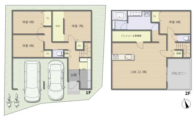 【参考プラン】 | 練馬区向山１丁目　売地　A区画 | 【A区画参考プラン】建物面積131.25ｍ2・収納が豊富