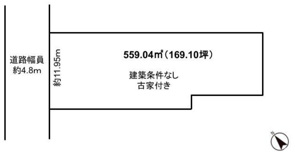 栗東市下鈎　建築条件無し売土地