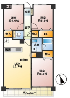 【間取り】 | コスモ立川サングレイス