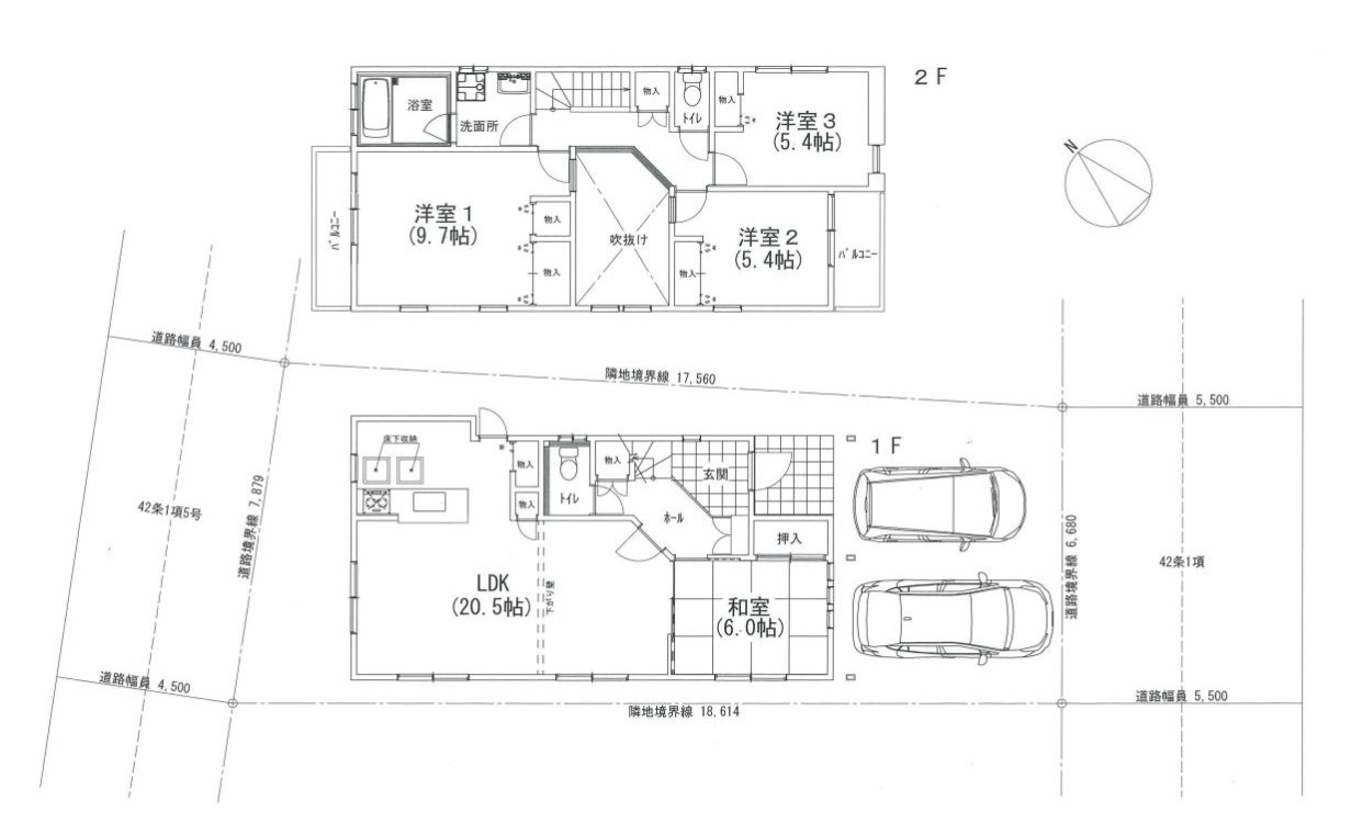 横浜市中区竹之丸 中古戸建て【仲介手数料無料】の間取り
