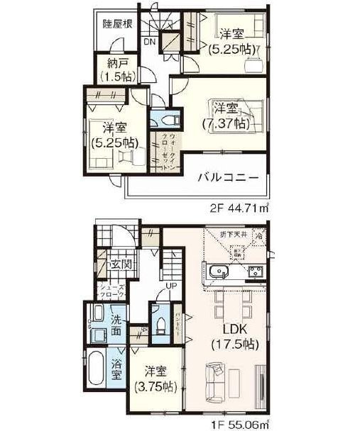 グラファーレ　岡山市中区江並(7期)【仲介手数料無料】の間取り