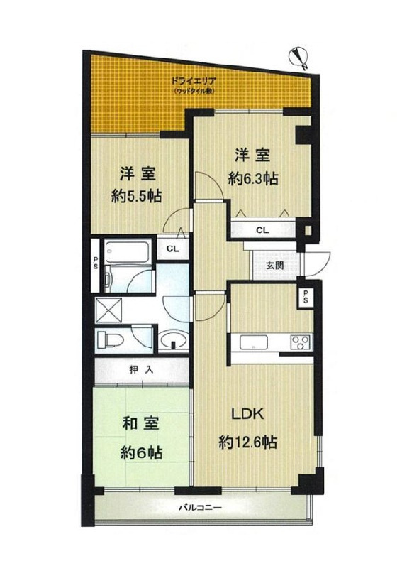 グランパレ舞子の間取り