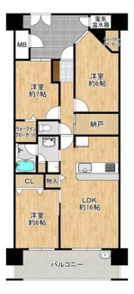 【間取り】 | ディーレスティア堺・光明池 | 【南西向き日当たり良好】たっぷりの陽光に包まれる明るいに気持ちも明るくなりますね♪
