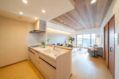 【キッチン】 | ディーレスティア堺・光明池 | 【システムキッチン新調】ママ憧れのカウンターキッチンですよ！リビングが見渡せるので、お子様の様子が見えるので安心ですね！食器洗浄乾燥機付ですので、忙しいママをサポートしてくれます！